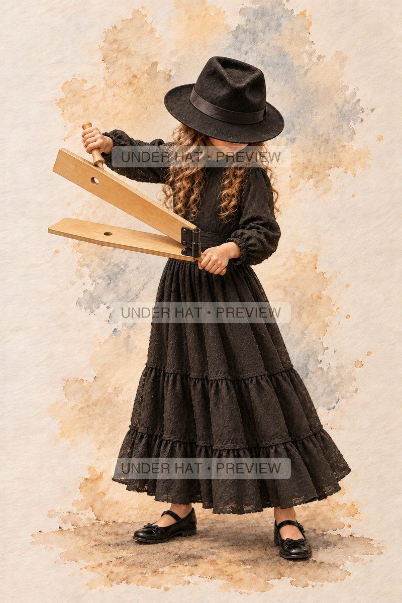 Percussion, artwork UH-FO-WHIP-SLAPSTICK-GIRL-02 — watermarked digital art preview