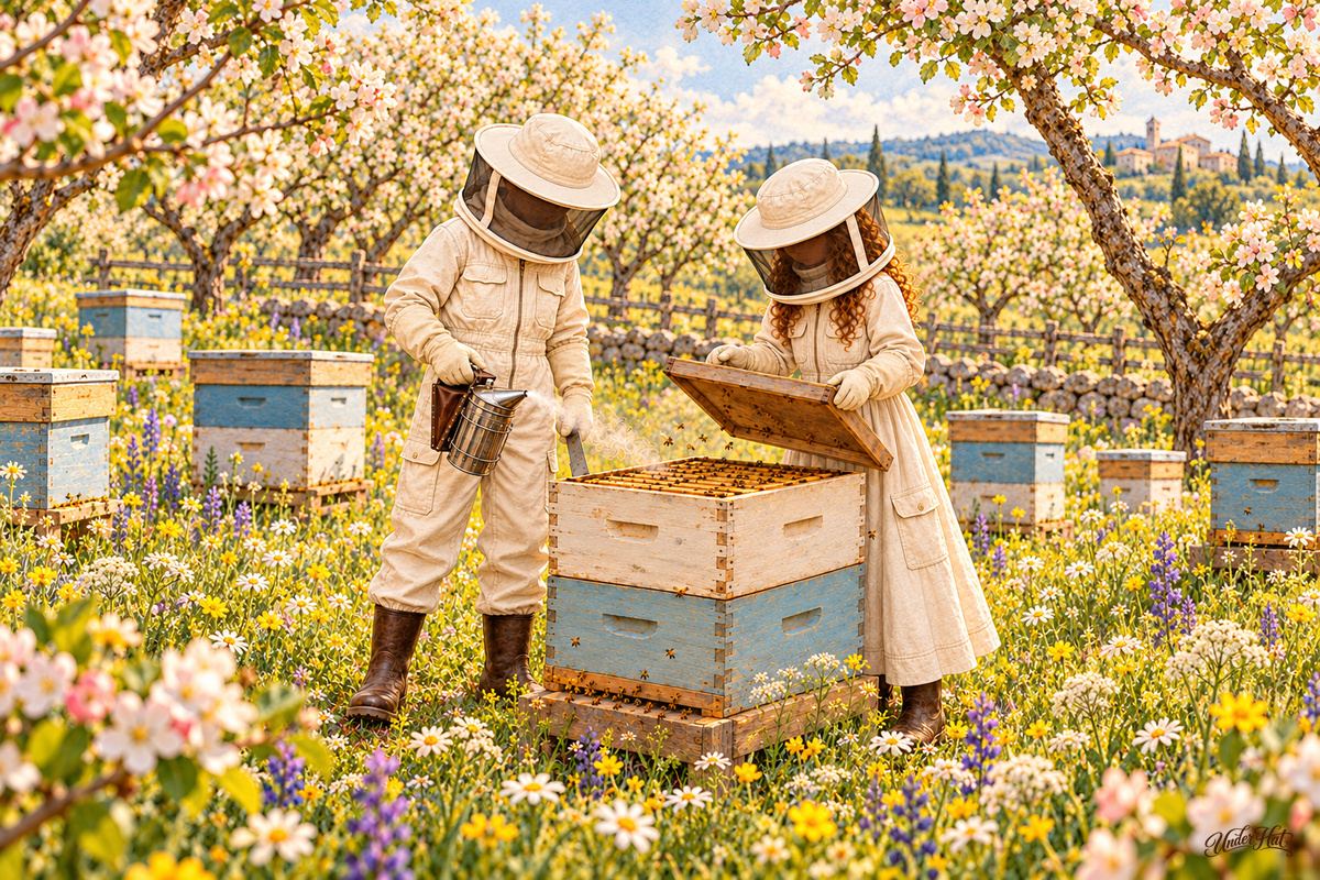 Beekeeper Digital Prints — Illustrative showcase cover; included print designs are shown in the set gallery.
