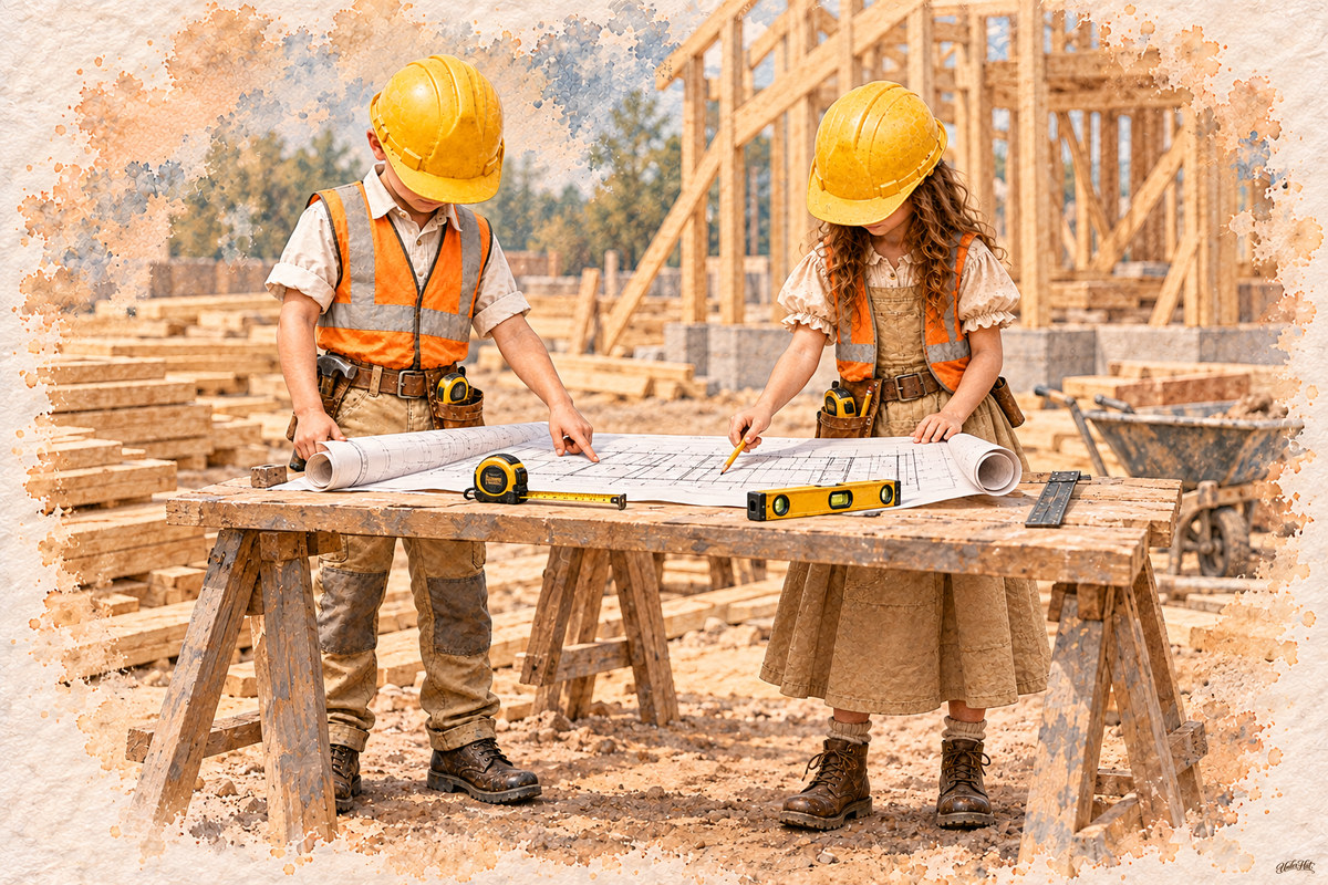 Construction Digital Prints — Landscape artwork included in this set.