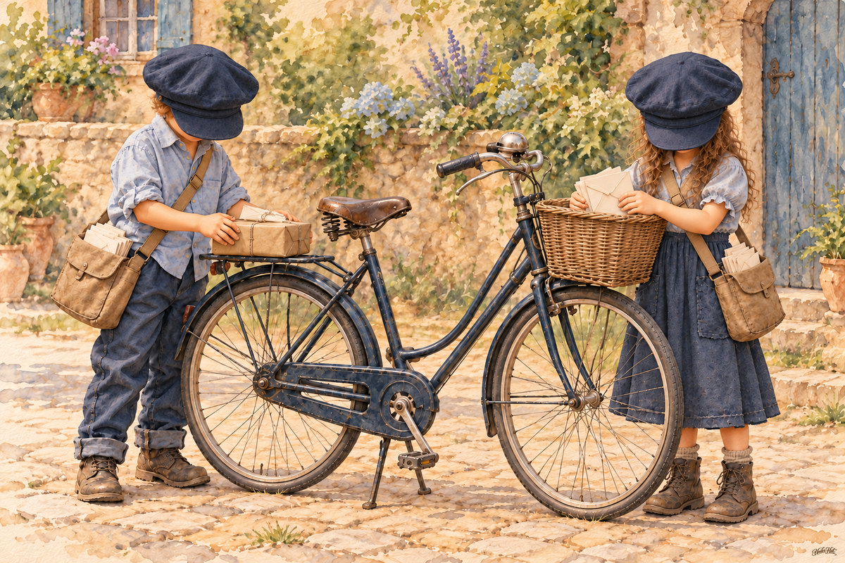 Mail Carriers Digital Prints — Landscape artwork included in this set.