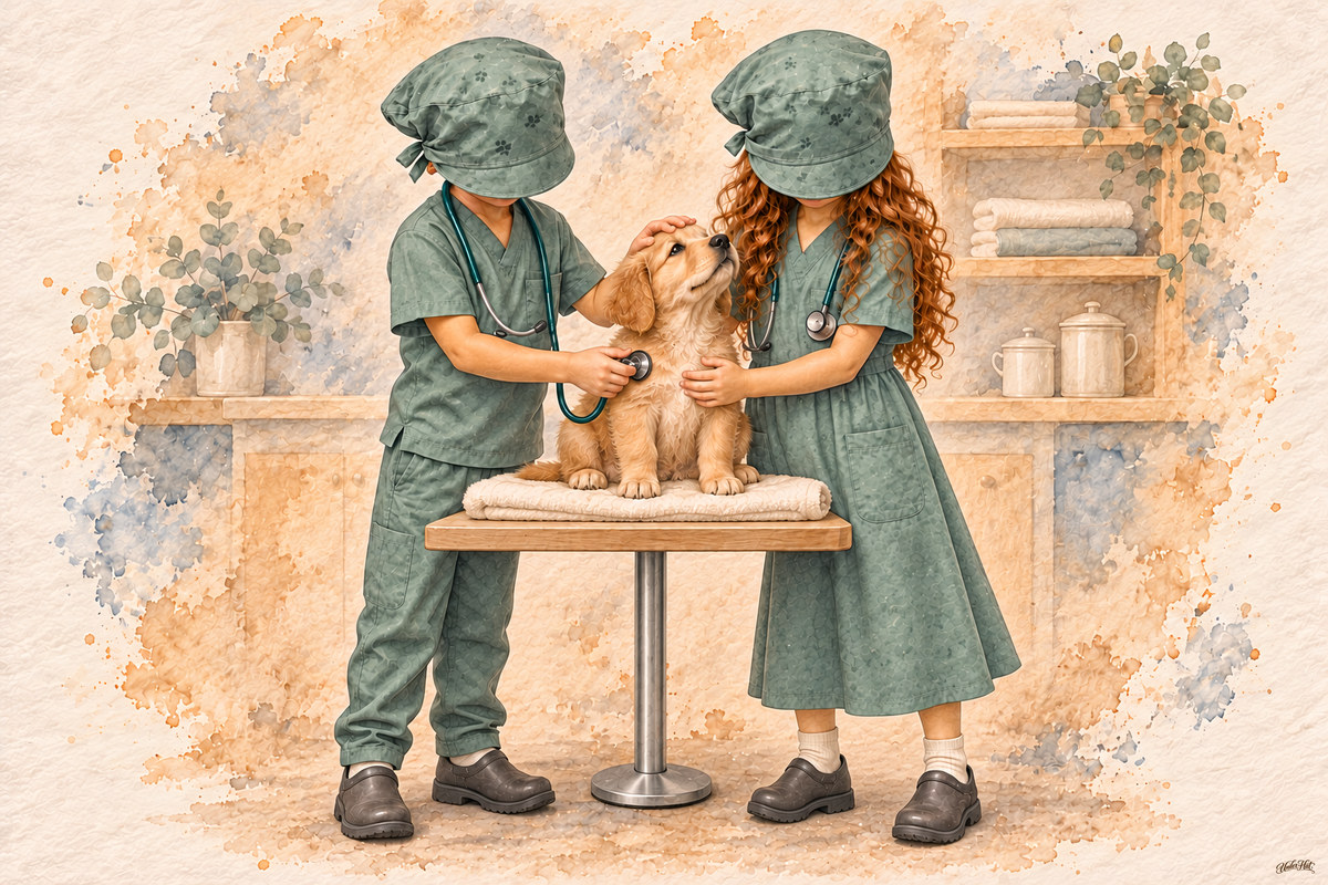 Veterinarian Digital Prints — Landscape artwork included in this set.