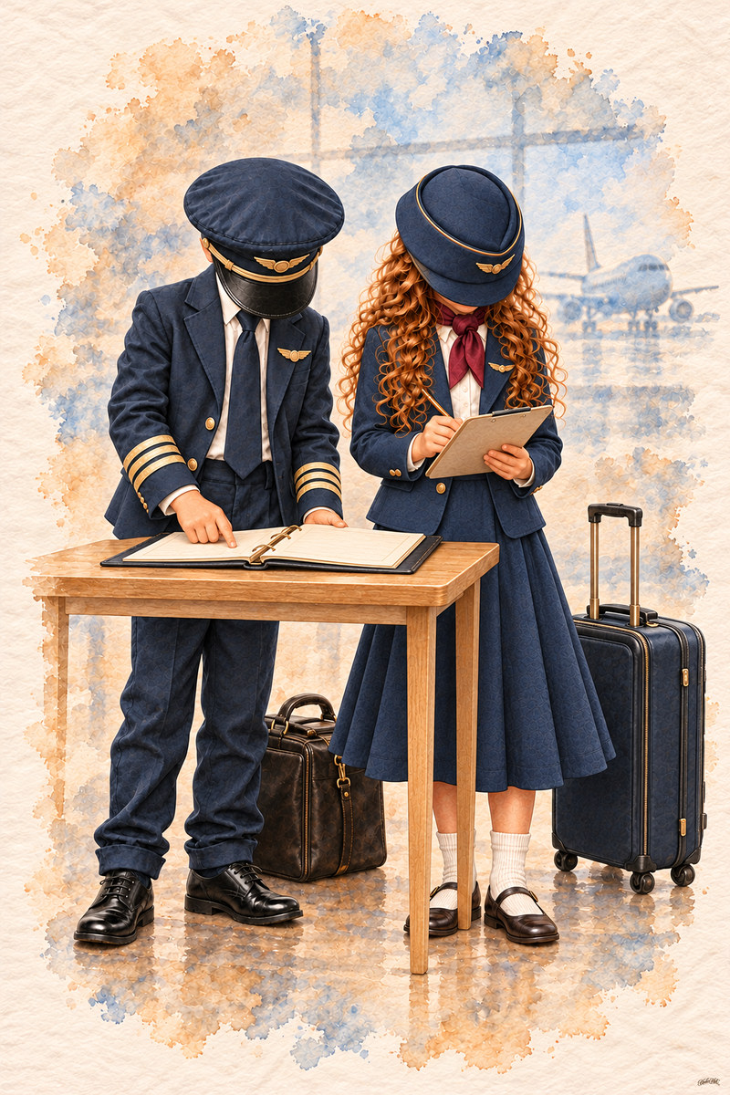 Airline Set, artwork P1-003 — watermarked digital art preview