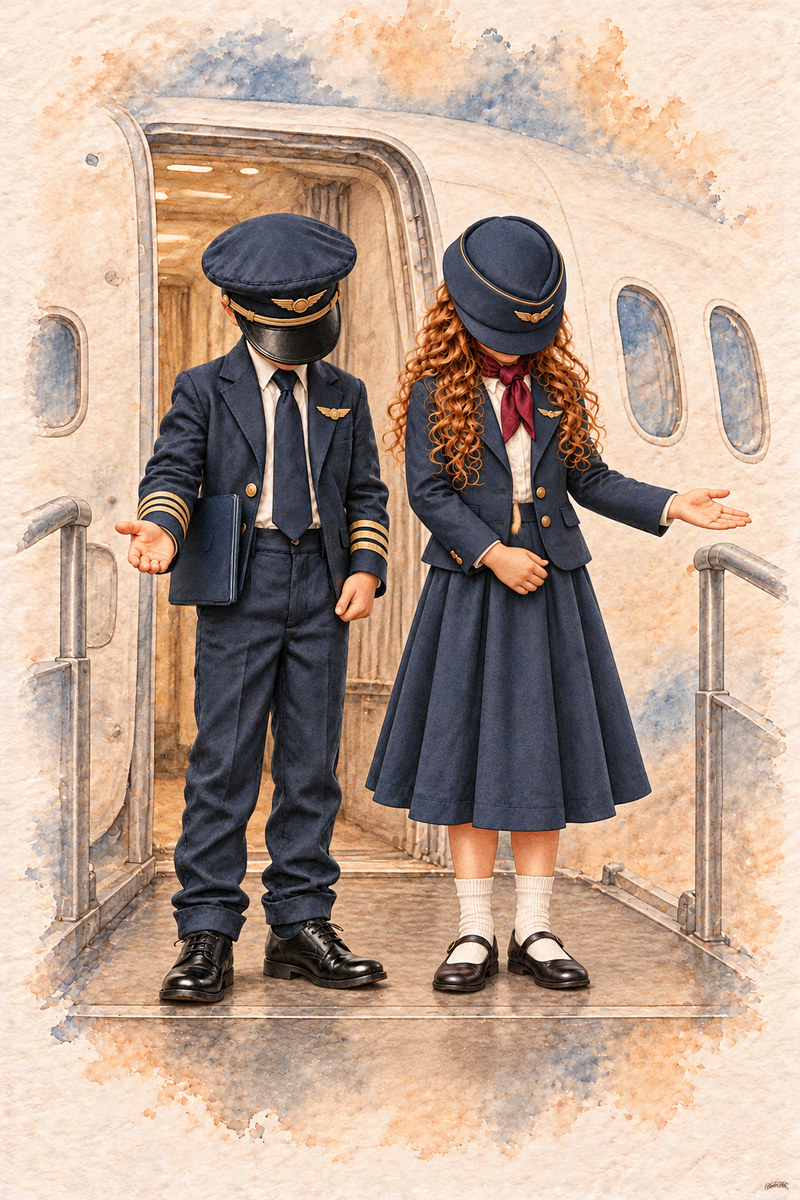Airline Set, artwork P1-004 — watermarked digital art preview