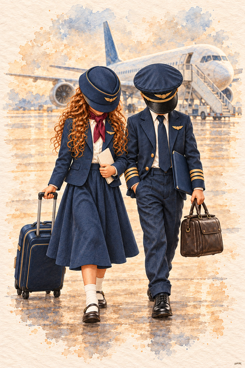Airline Set, artwork P1-005 — watermarked digital art preview
