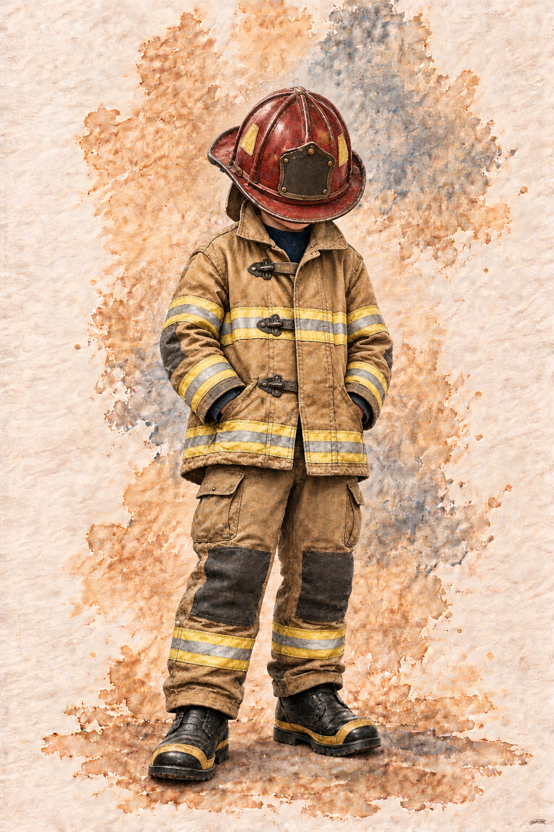 Firefighter Set, artwork P1-152 — watermarked digital art preview
