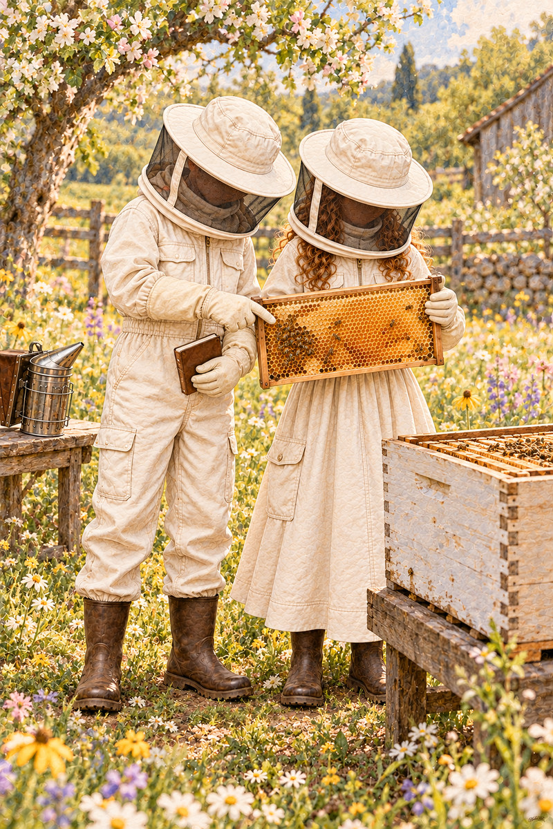 Beekeeper Set, artwork P2-002 — watermarked digital art preview