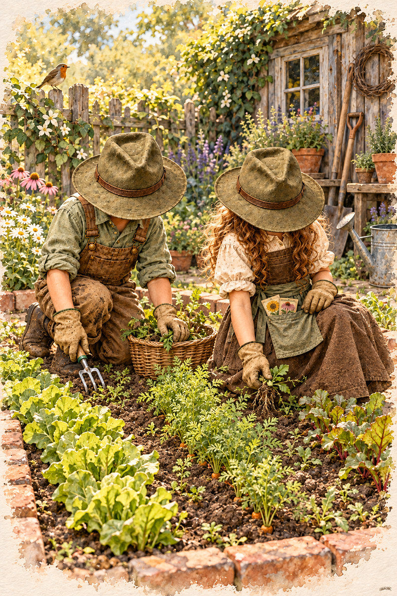 Gardener Set, artwork P2-082 — watermarked digital art preview