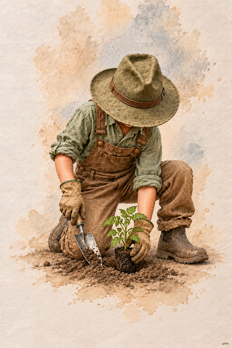 Gardener Set, artwork P2-086 — watermarked digital art preview