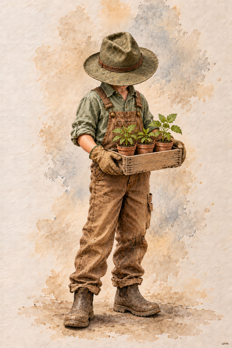 Gardener Set, artwork P2-087 — watermarked digital art preview