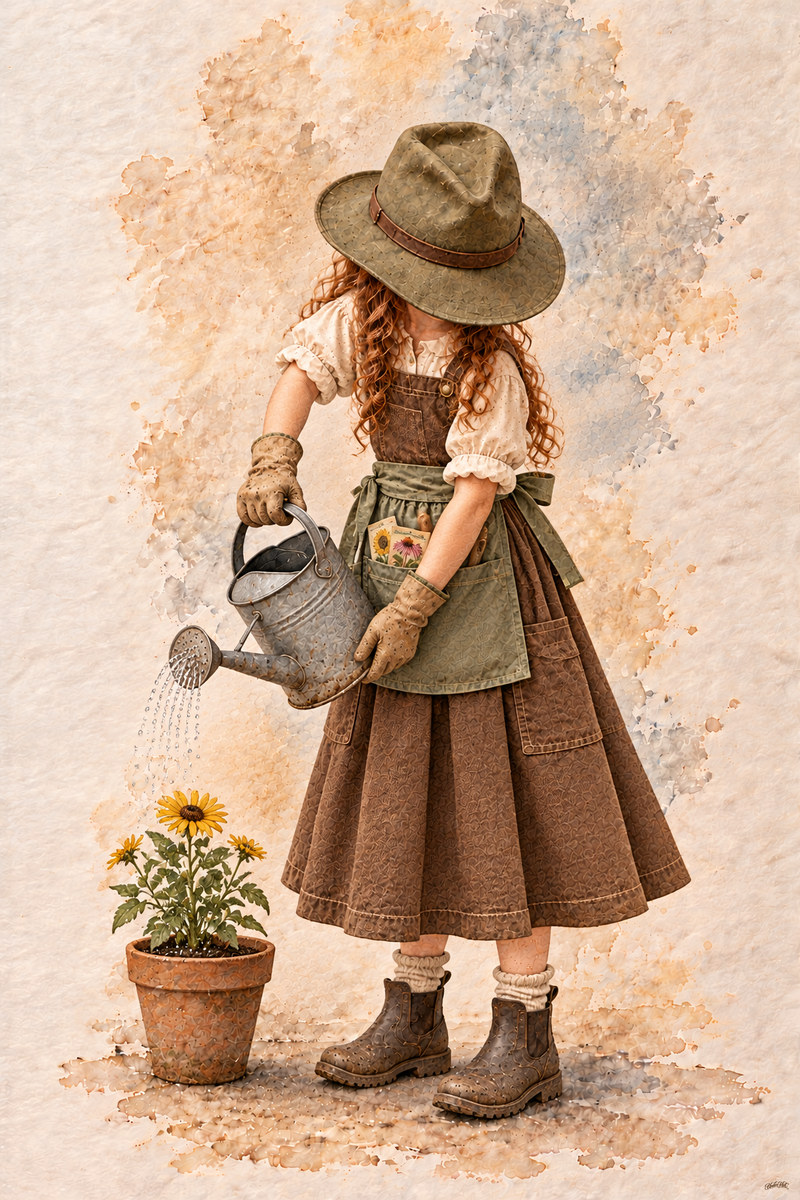 Gardener Set, artwork P2-090 — watermarked digital art preview