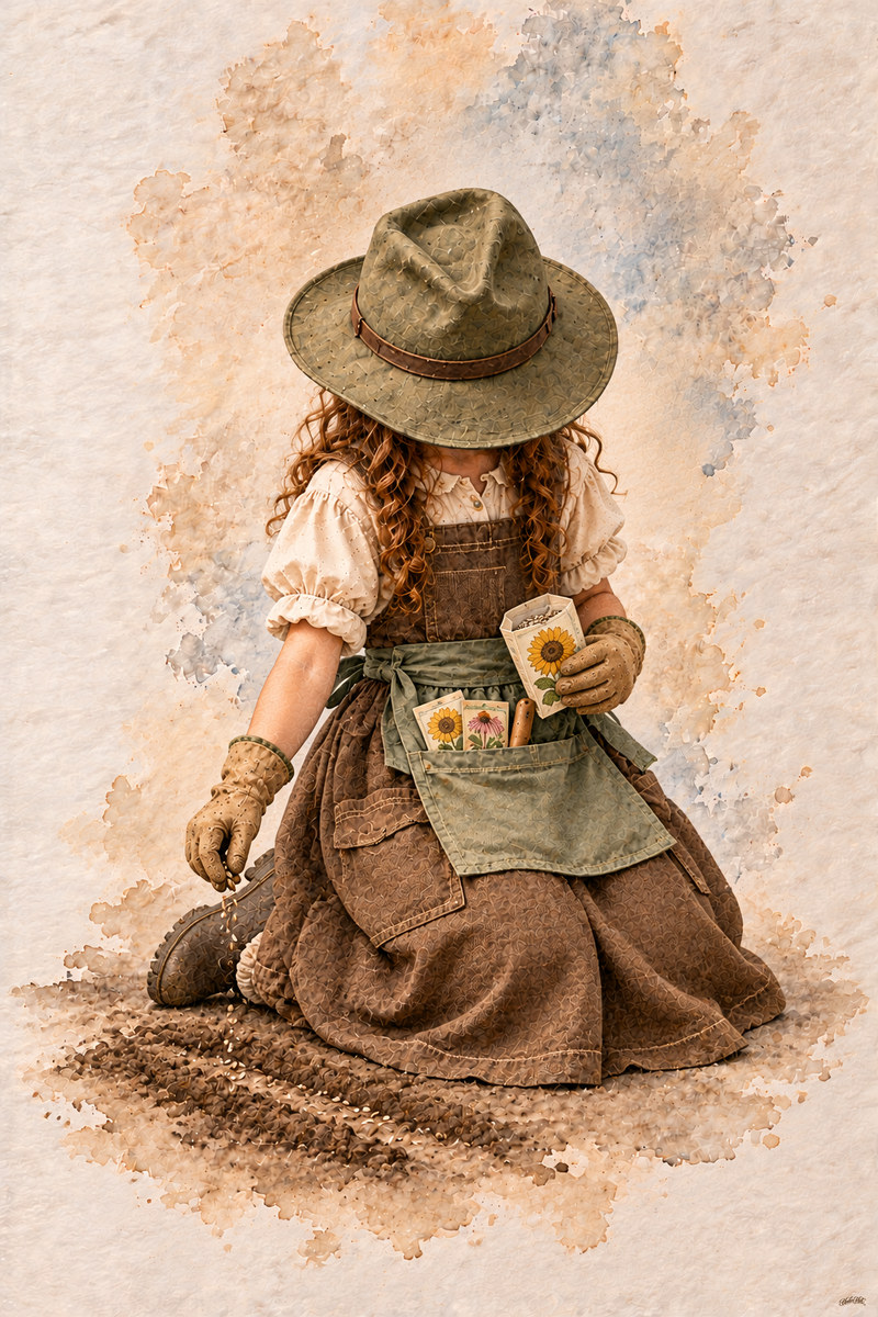 Gardener Set, artwork P2-091 — watermarked digital art preview