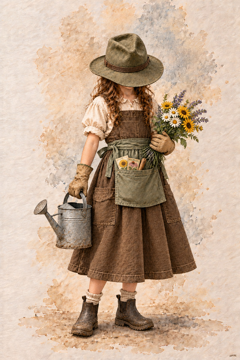 Gardener Set, artwork P2-094 — watermarked digital art preview