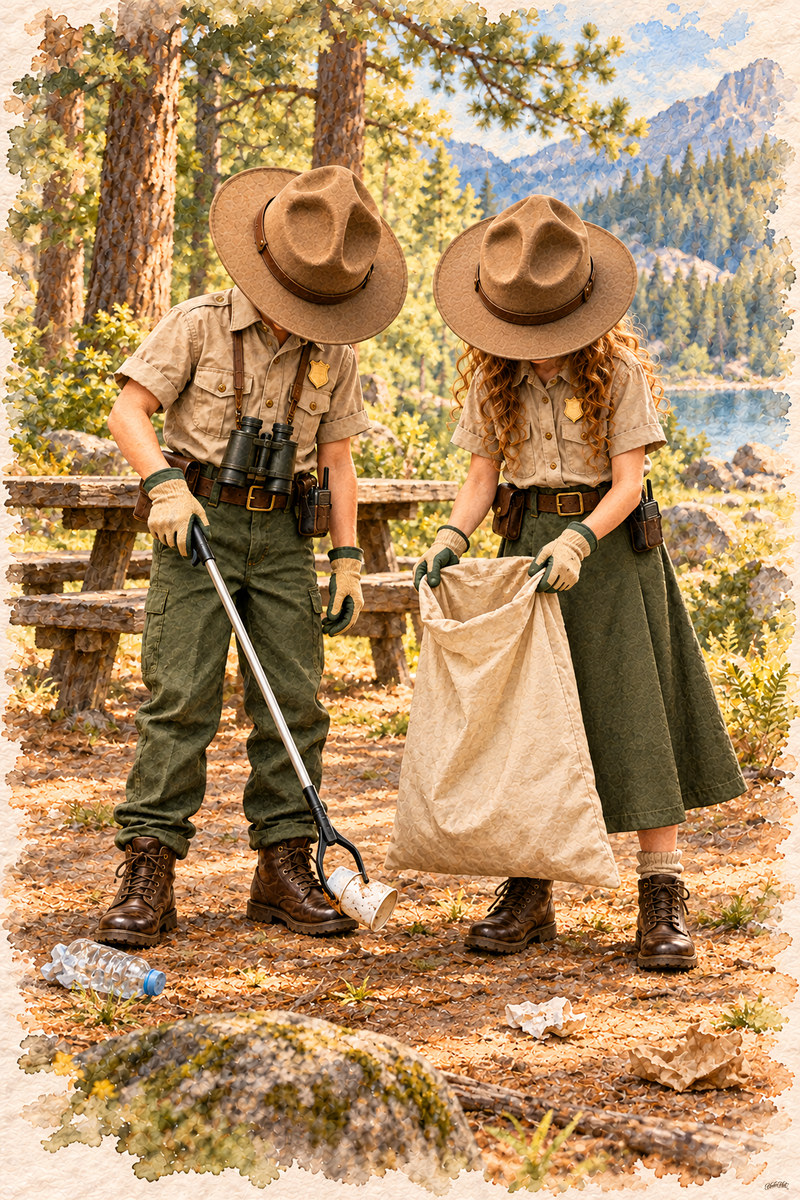 Park Ranger Set, artwork P2-132 — watermarked digital art preview