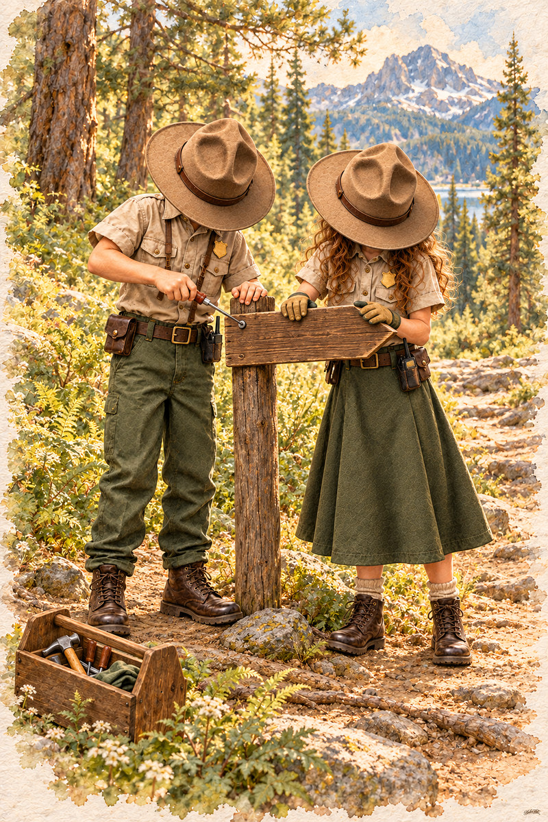 Park Ranger Set, artwork P2-135 — watermarked digital art preview