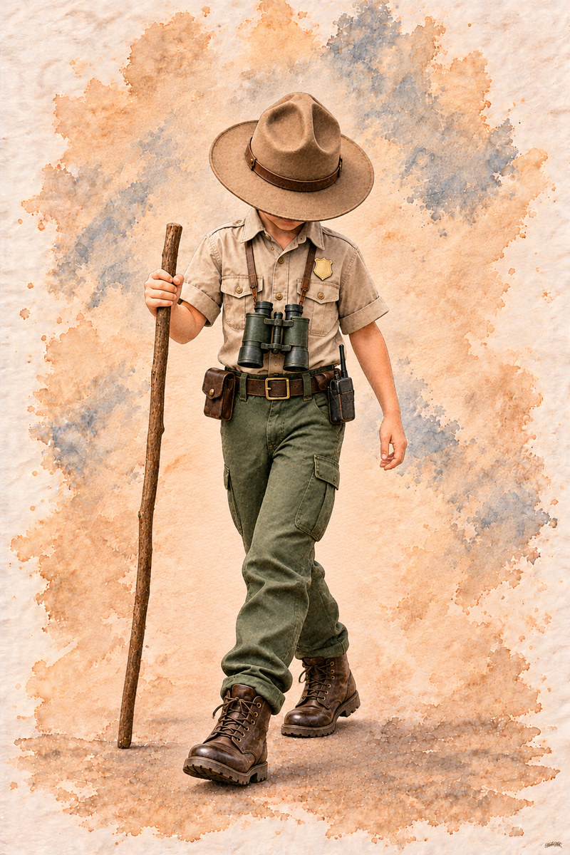 Park Ranger Set, artwork P2-137 — watermarked digital art preview
